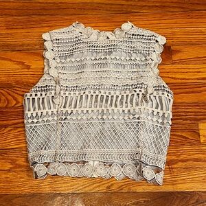 Design Lab Lord & Taylor Lace Sleeveless Blouse